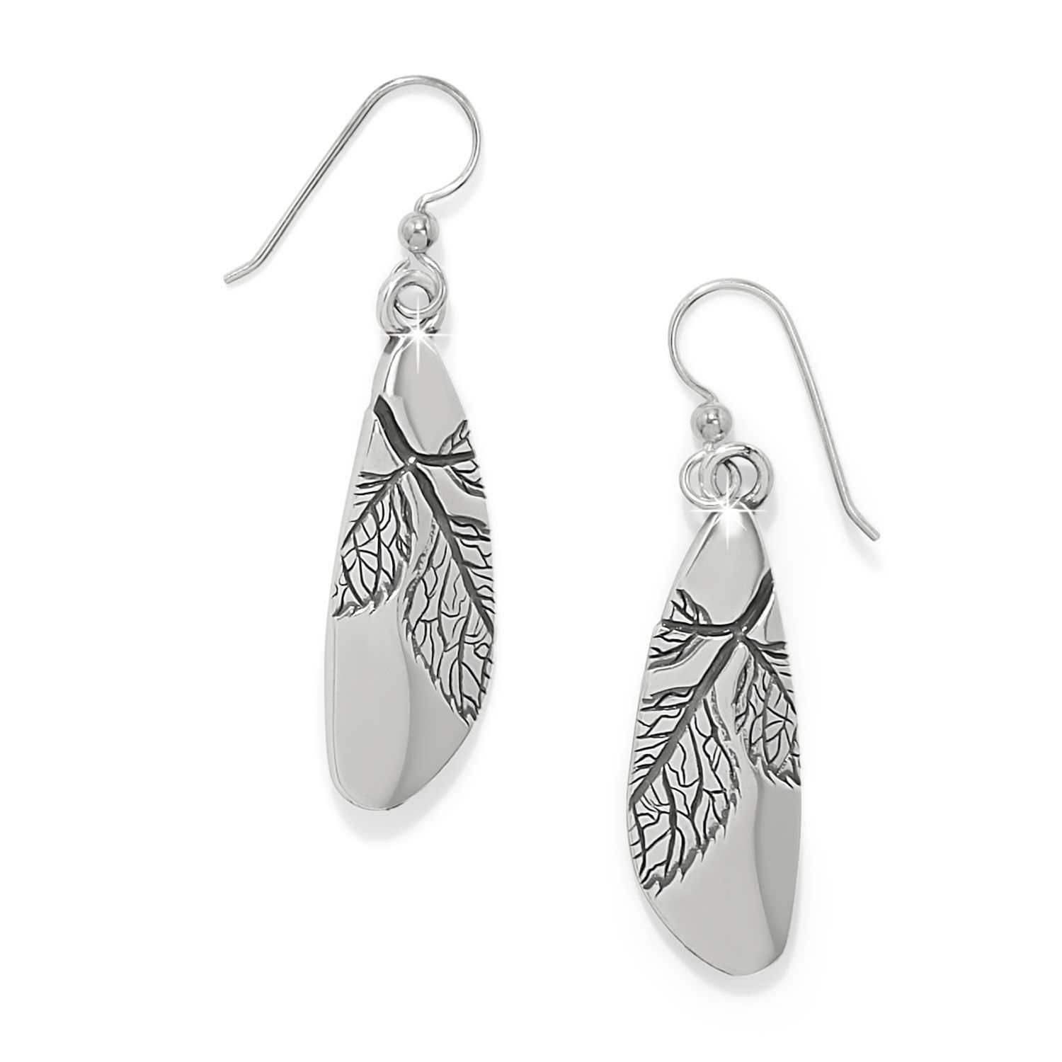 Natura Drop French Wire Earrings, Color: Silver