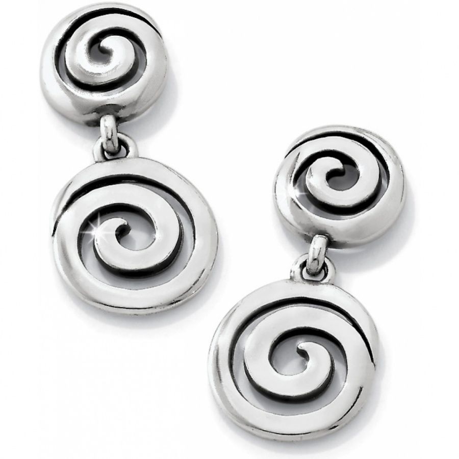 Vertigo Post Drop Earrings, Color: Silver