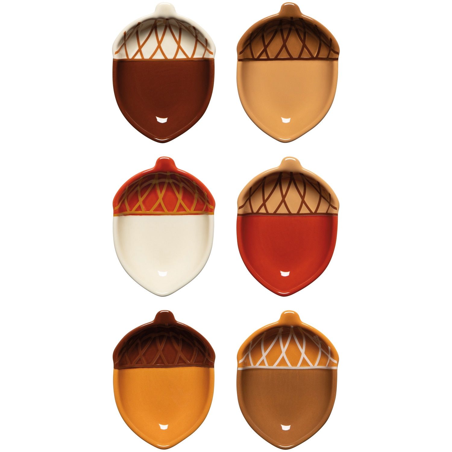 Shaped Pinch Bowl Set of 6 - Oak and Acorn