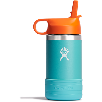 12 Oz Wide Mouth Hydro Flask w/Straw Lid and Boot for Kids