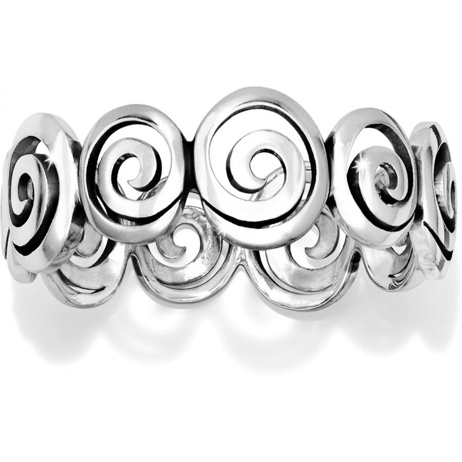Vertigo Hinged Bangle, Color: Silver