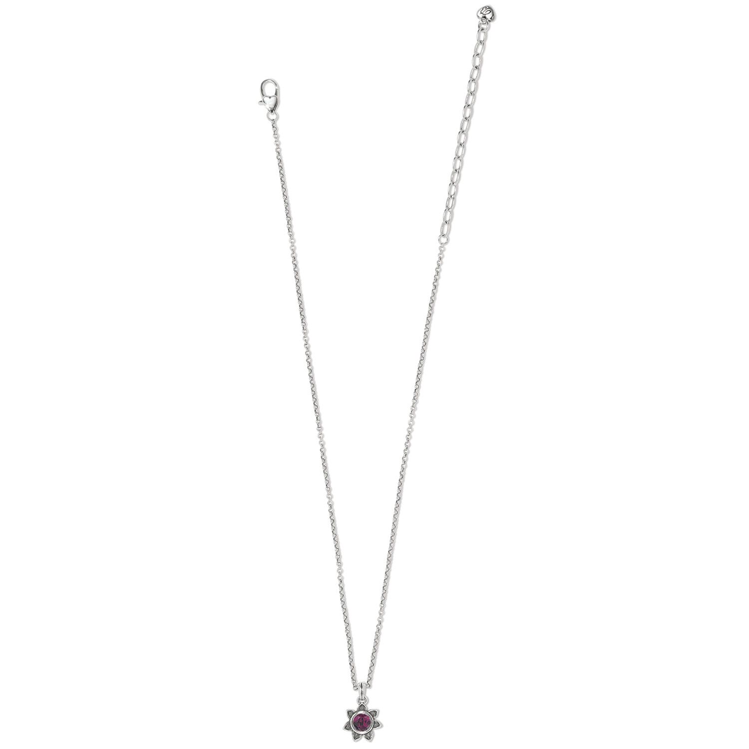 Everbloom Sunflower Necklace - February, Color: Amethyst
