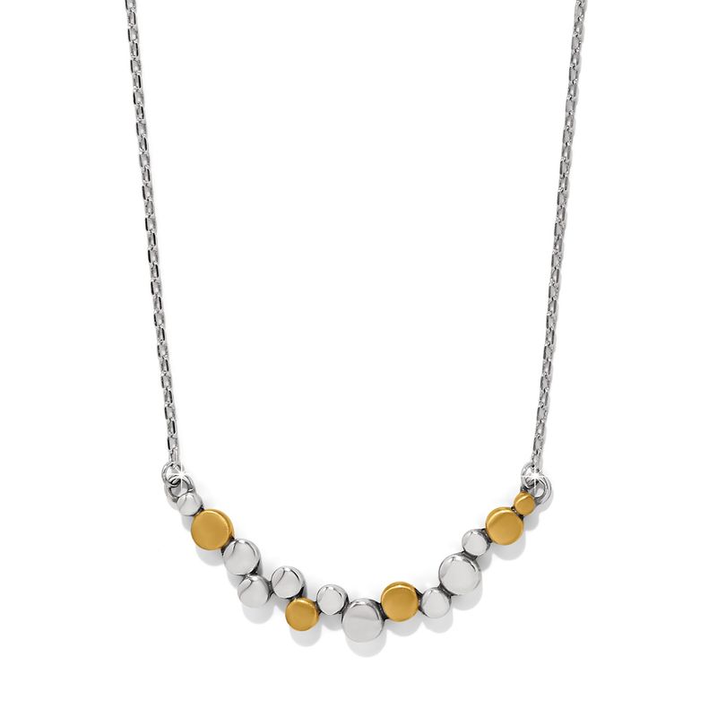 Pebble Edge Crescent Bar Necklace