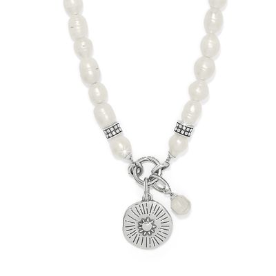 Token Charm Pearl Necklace
