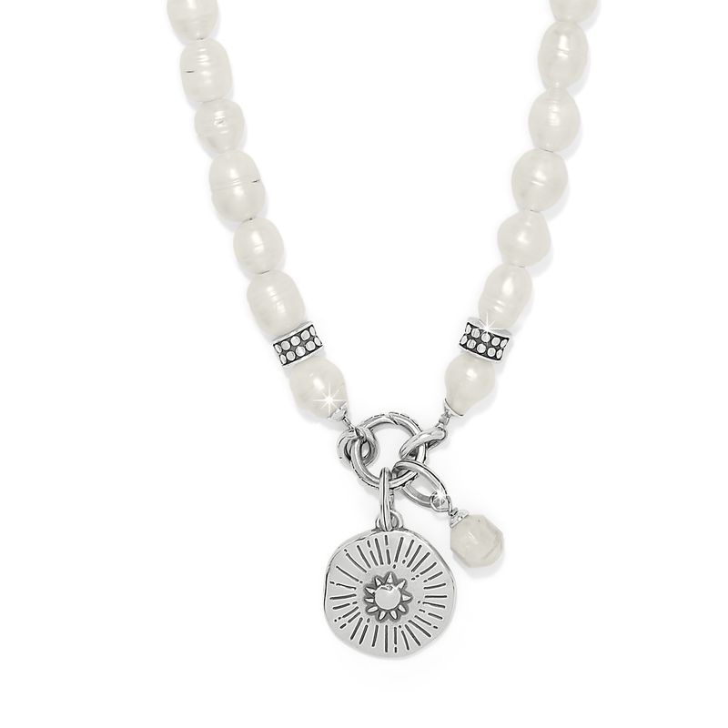 Token Charm Pearl Necklace