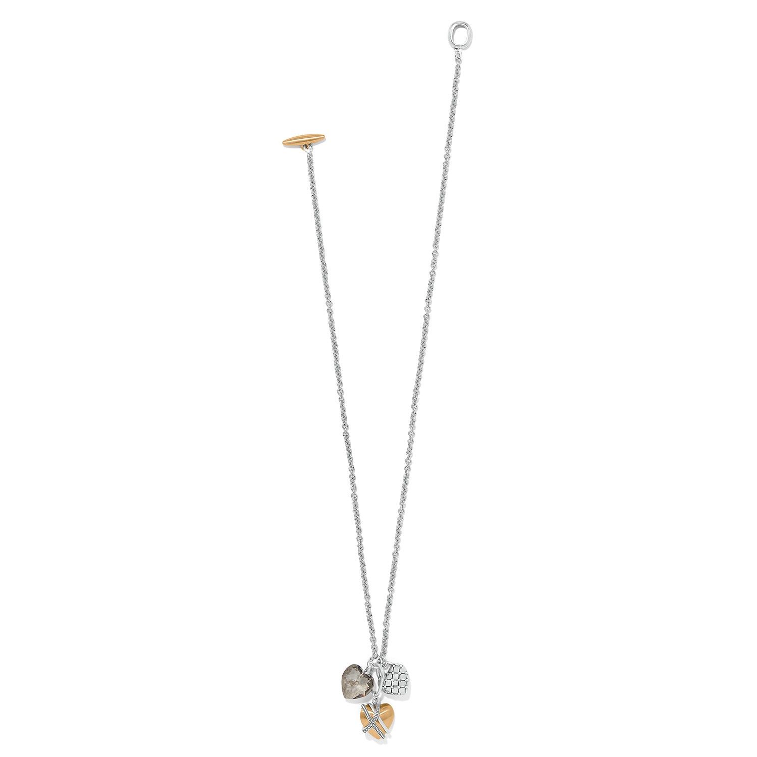 One Heart Toggle Necklace, Color: Silver