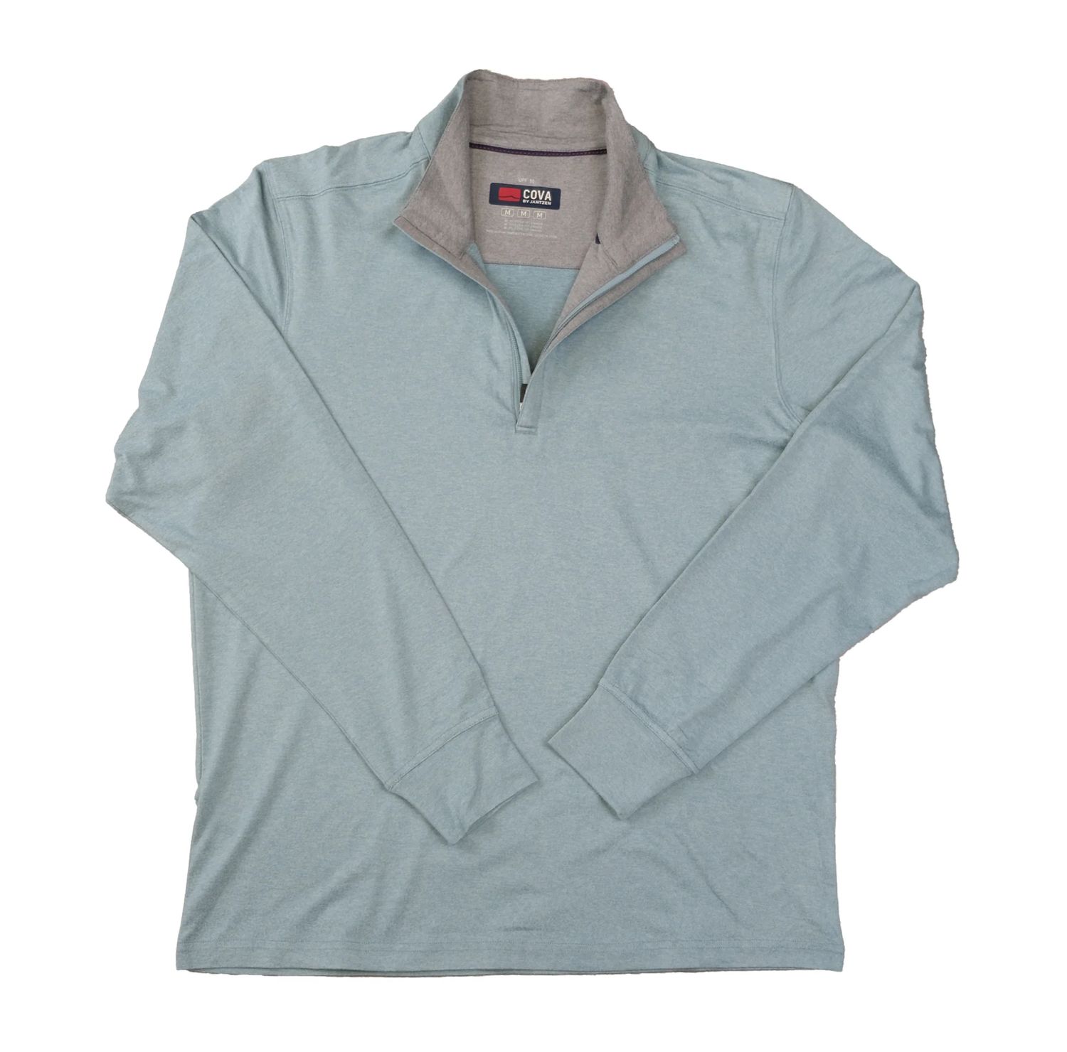 Cova 19th Hole 1/4 Zip Performance Pullover, Color: Beach Glass, Size: Medium