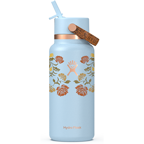 32 Oz Wide Mouth Hydro Flask w/Flex Straw Cap