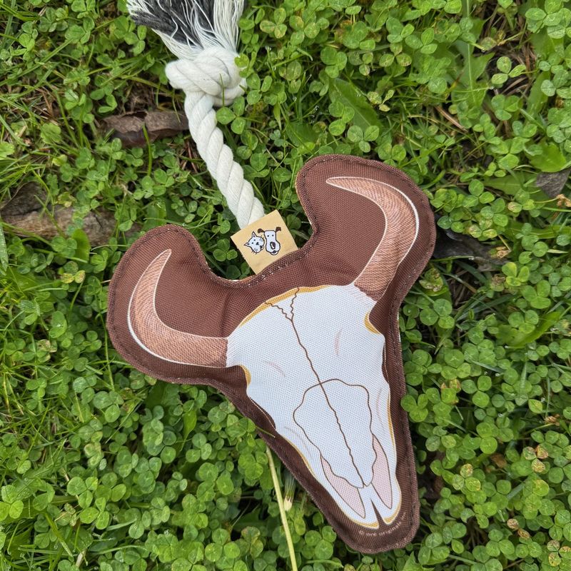 Rope Toy-Bison Skull