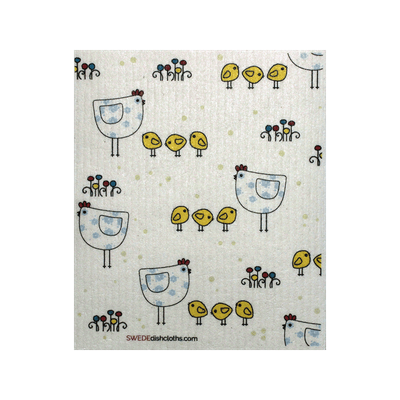 Swede Dishcloth - Chicken Family