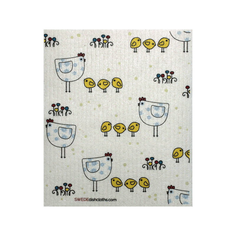 Swede Dishcloth - Chicken Family