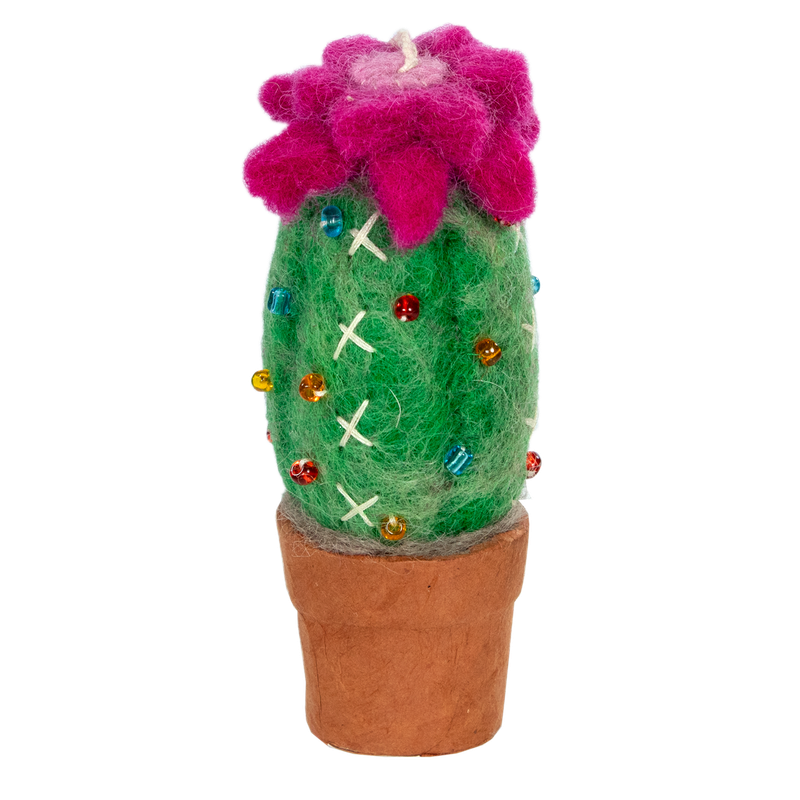 Beaded Torch Cactus Ornament
