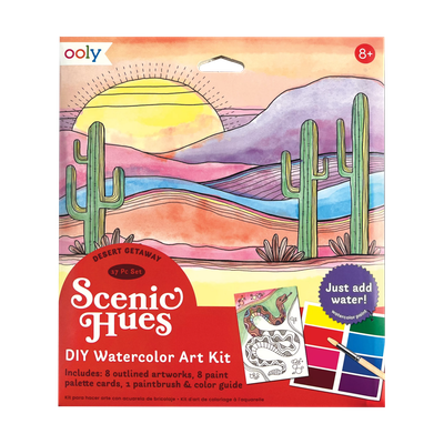 Scenic Hues DIY Watercolor Art Kit-Desert Getaway
