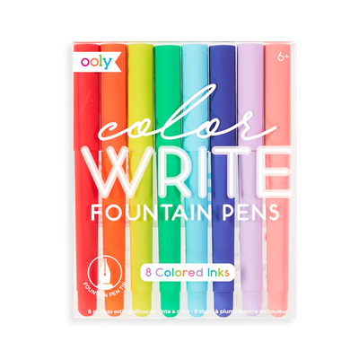 Color Write Fountain Pens - Set Of 8