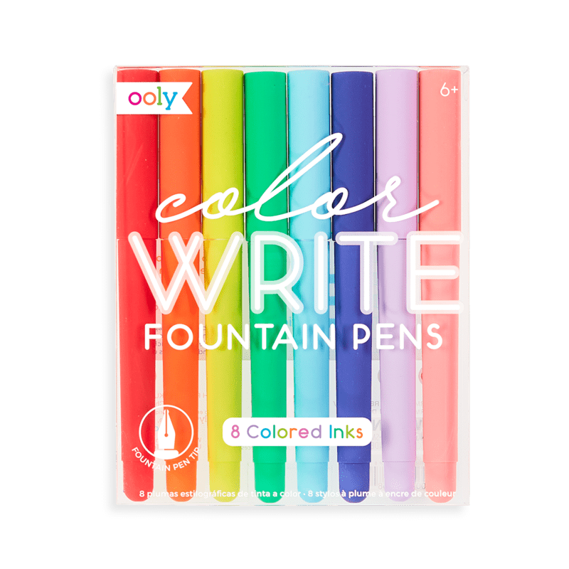 Color Write Fountain Pens - Set Of 8