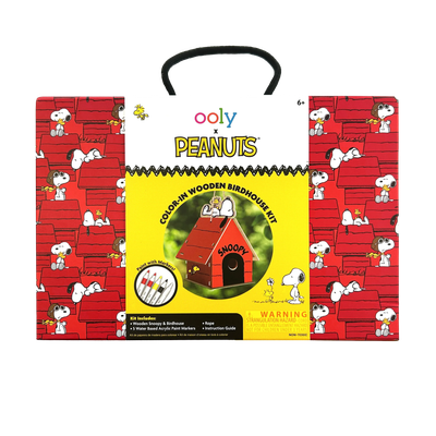 Ooly Peanuts Color-In Wooden Birdhouse Kit