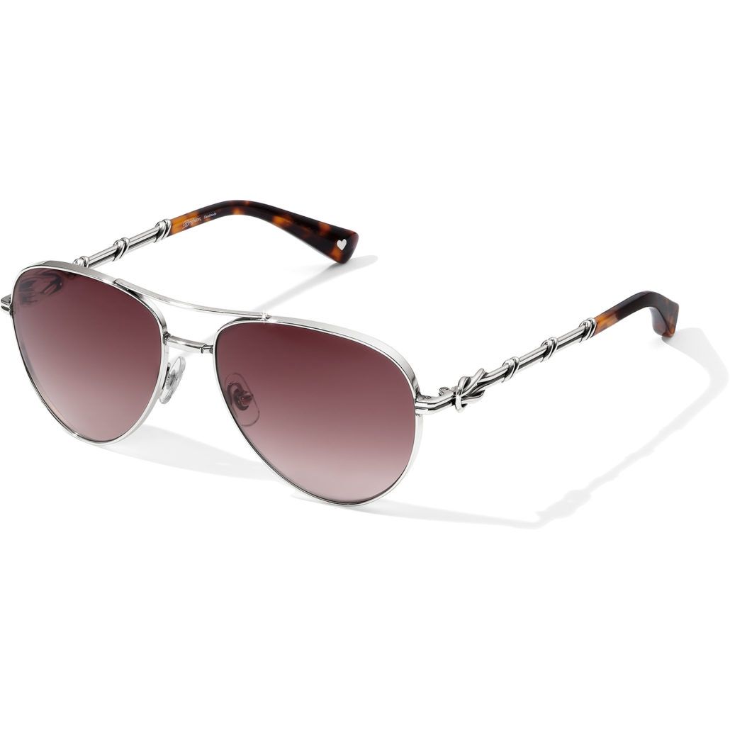 Brighton Interlok Harmony Sunglasses, Color: Silver/Tortoise