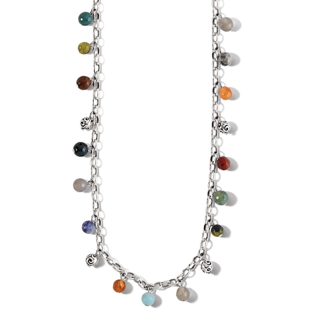 Brighton Contempo Desert Sky Droplet Necklace, Color: Silver/Multi