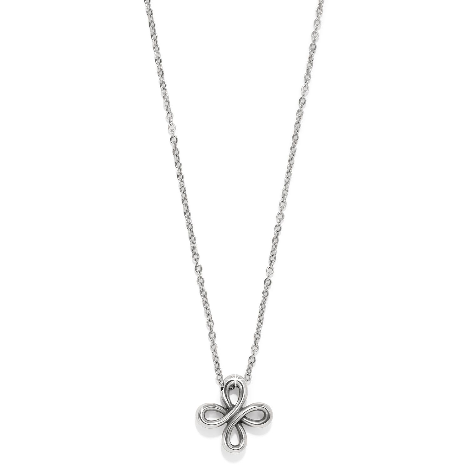 Brighton Interlok Curve Necklace, Color: Silver