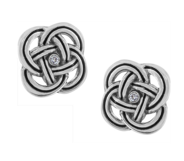 Brighton Interlok Post Earrings, Color: Silver