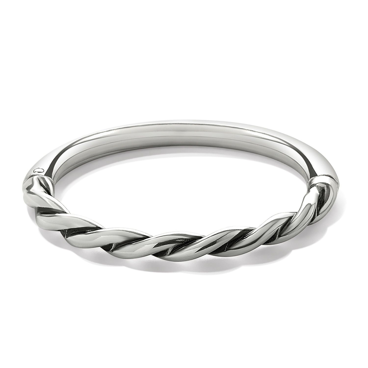 Brighton Interlok Twist Hinged Bangle, Color: Silver