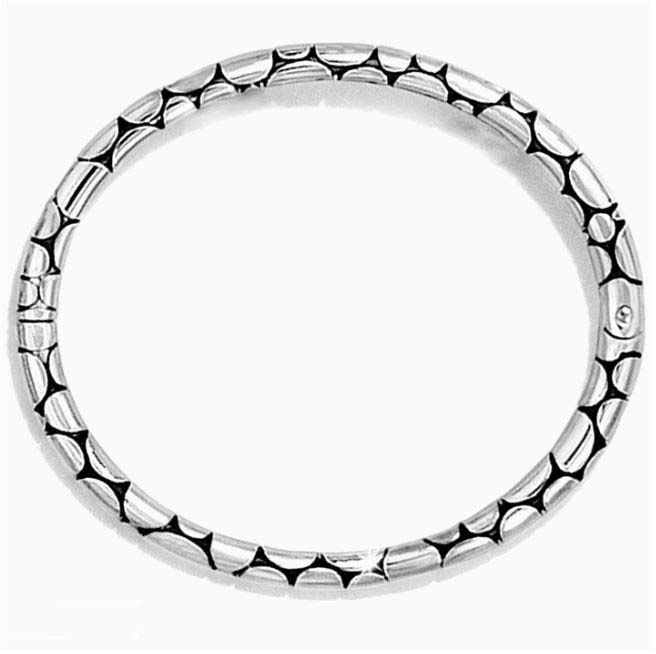 Brighton Pebble Slim Hinged Bangle, Color: Silver
