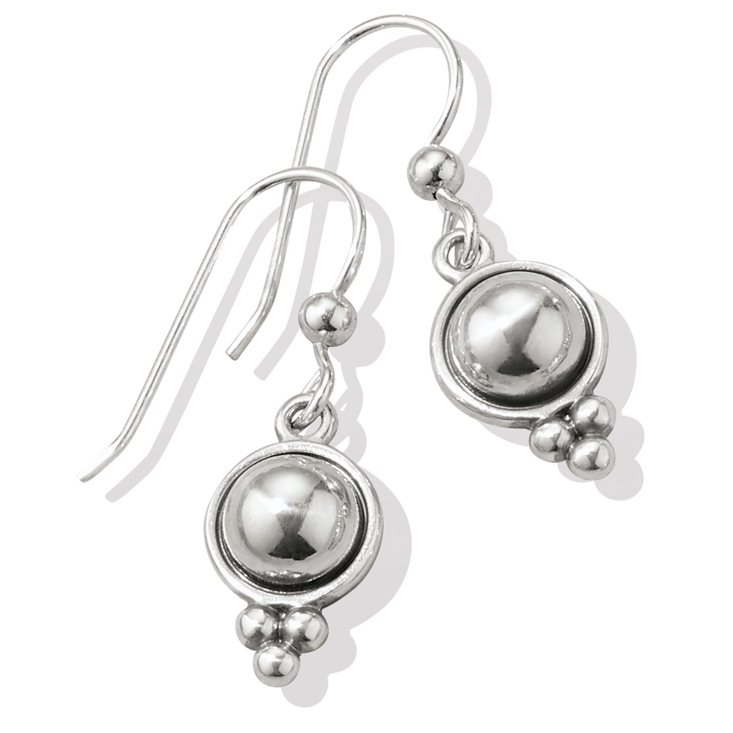 Brighton Pretty Tough Stud French Wire Earrings, Color: Silver