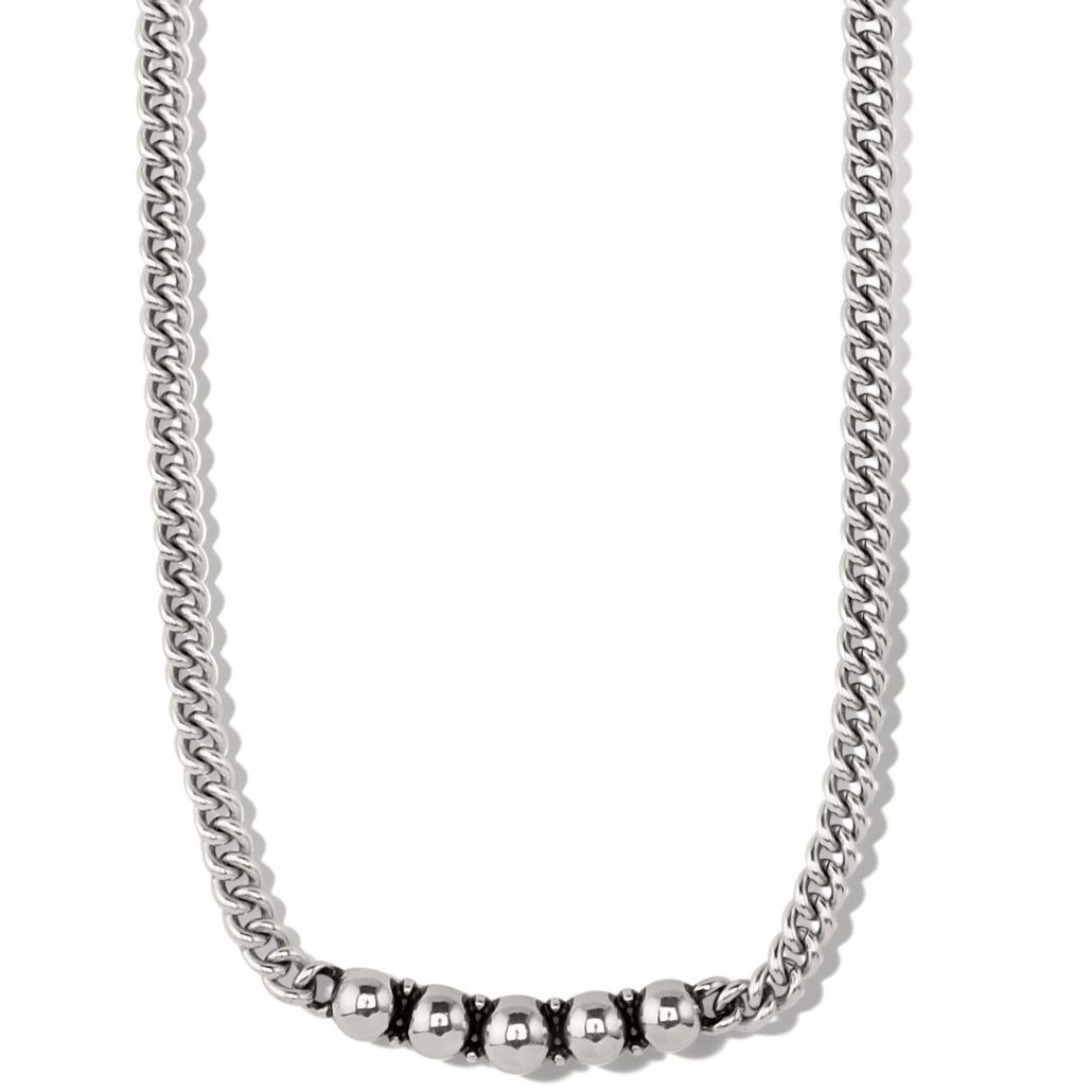 Brighton Pretty Tough Chain Collar Necklace, Color: Silver