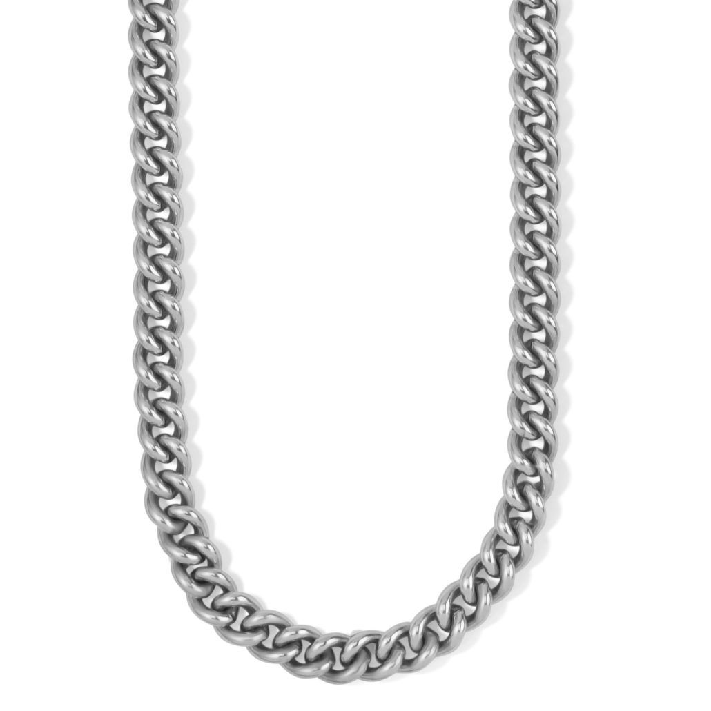 Brighton Ferrara Roma Curb Chain Necklace, Color: Silver