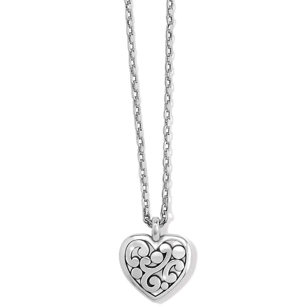 Brighton Contempo Heart Petite Necklace, Color: Silver