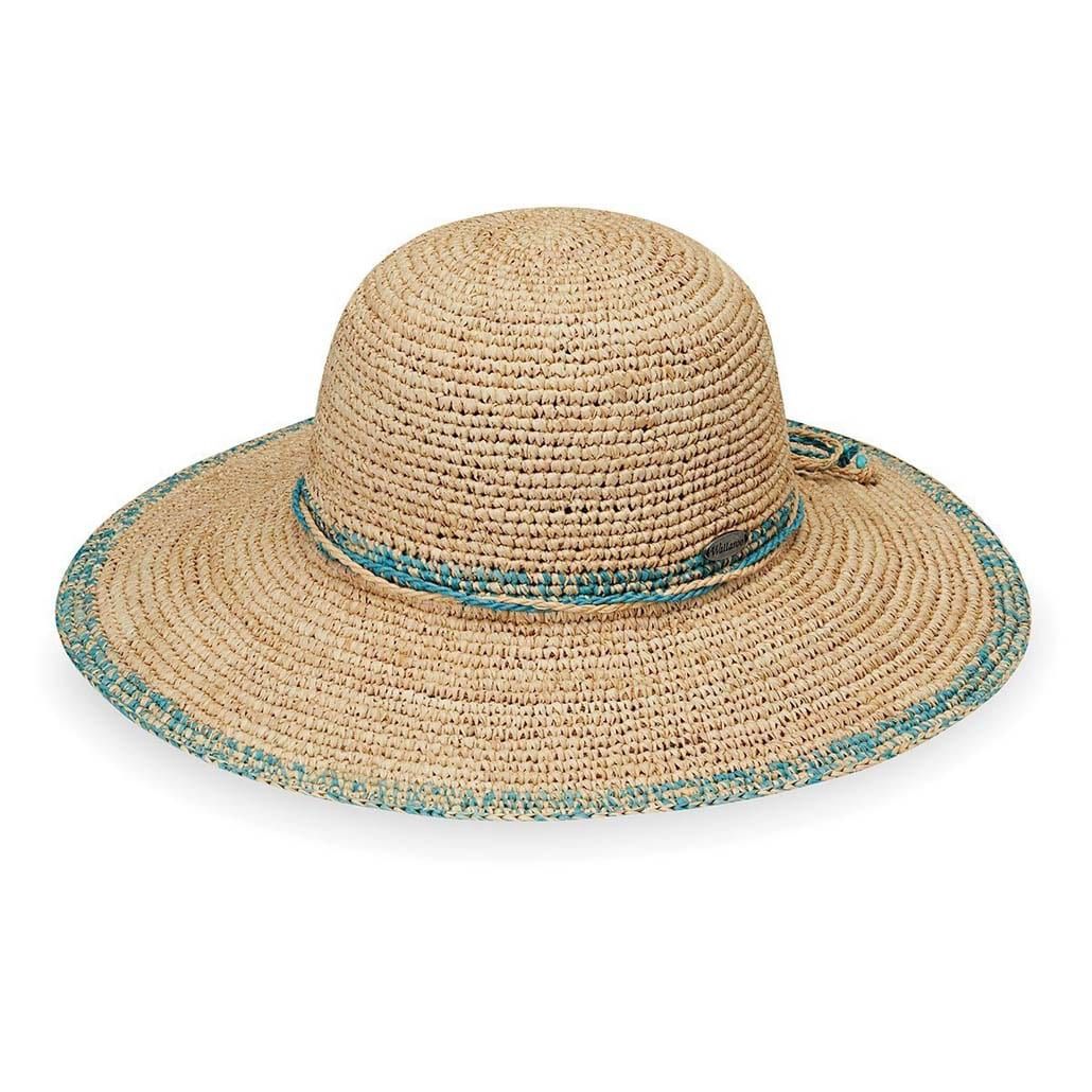 Wallaroo Camille Raffia Women's Hat, Color: Turquoise