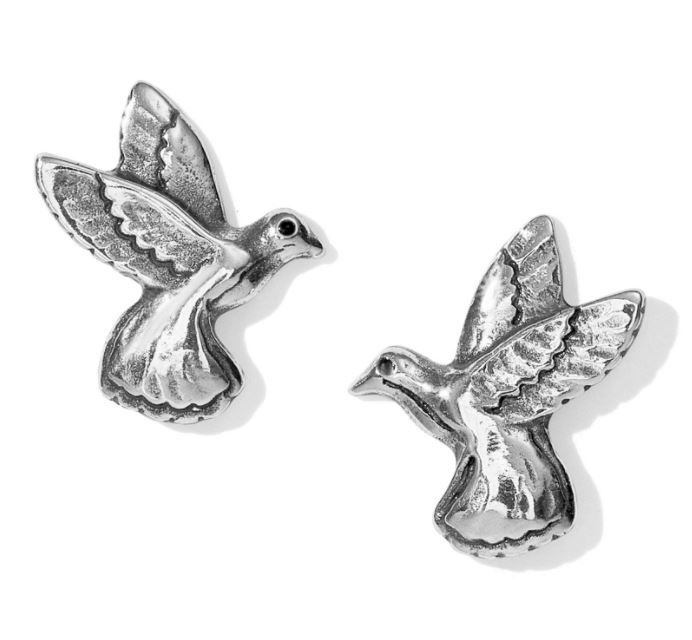 Brighton Hummingbird Mini Post Earrings, Color: Silver