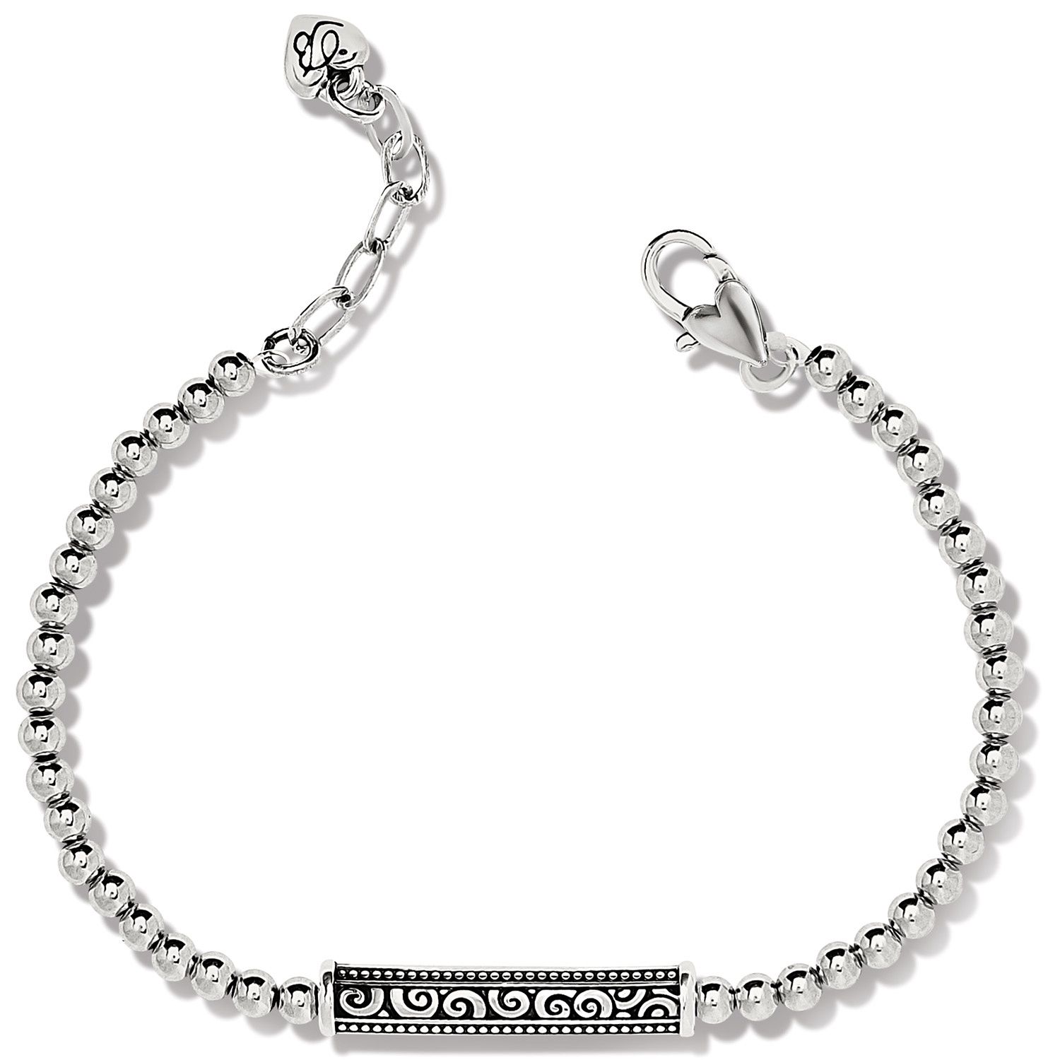 Brighton Mingle Adore Bar Soft Bracelet, Color: Silver