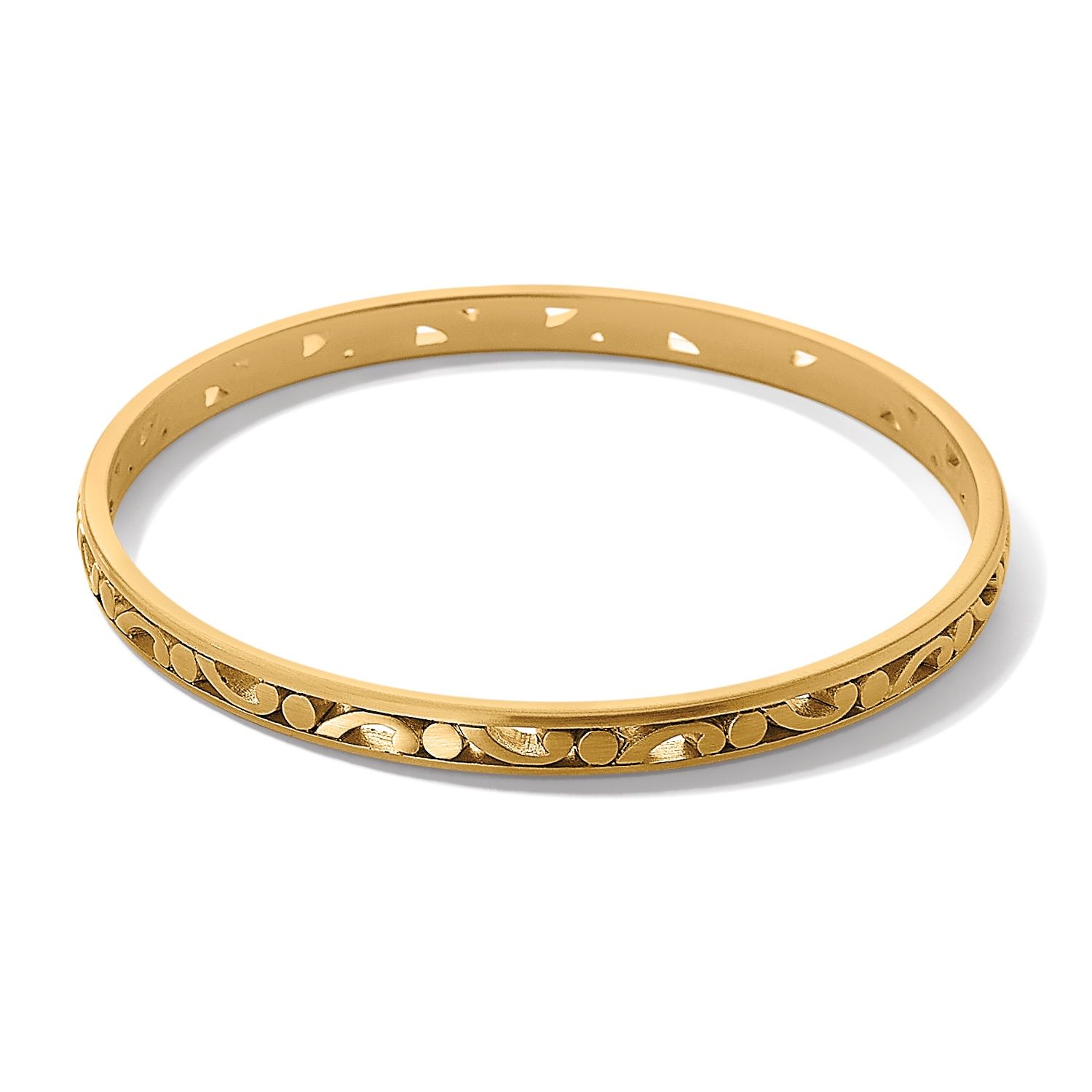Brighton Contempo Slim Bangle - Gold, Color: Gold
