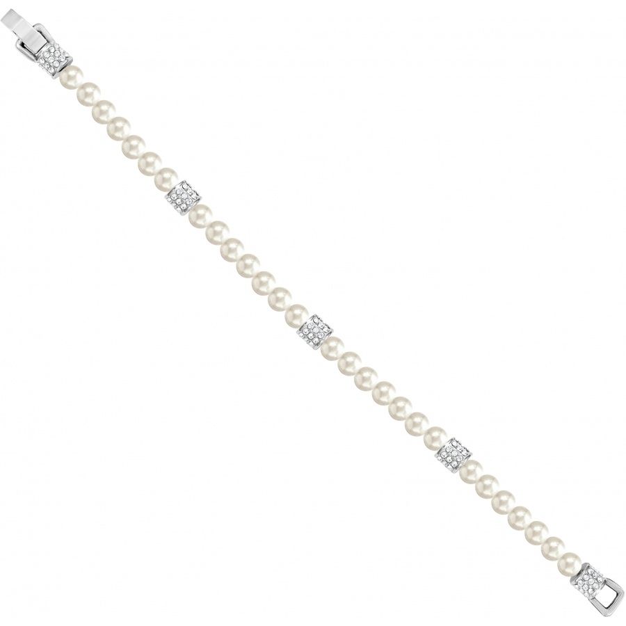 Brighton Meridian Petite Pearl Bracelet, Color: Silver/Pearl