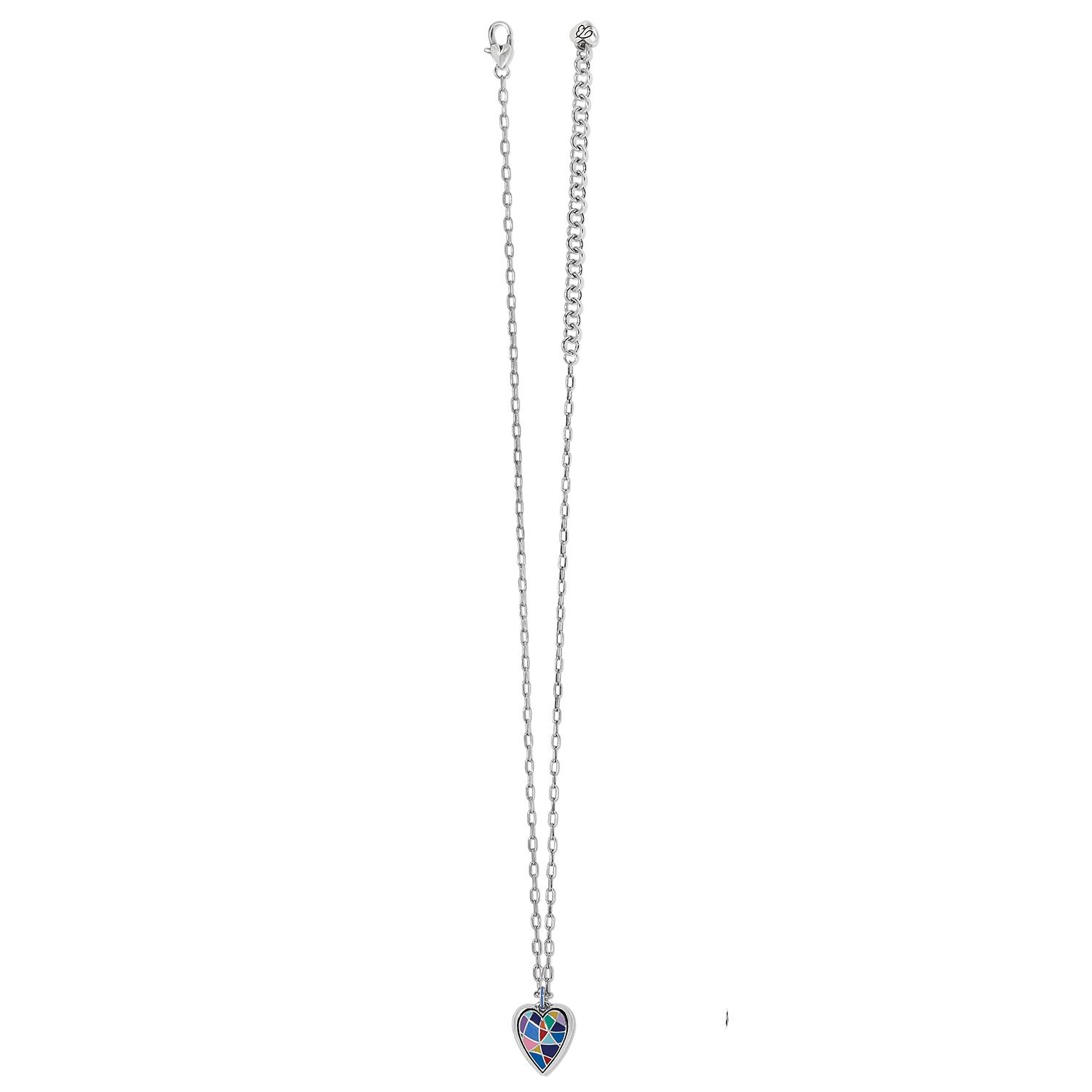 Brighton Colormix Heart Short Necklace, Color: Silver/Multi