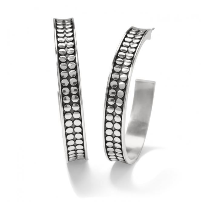 Brighton Pebble Dot Medium Hoop Earrings