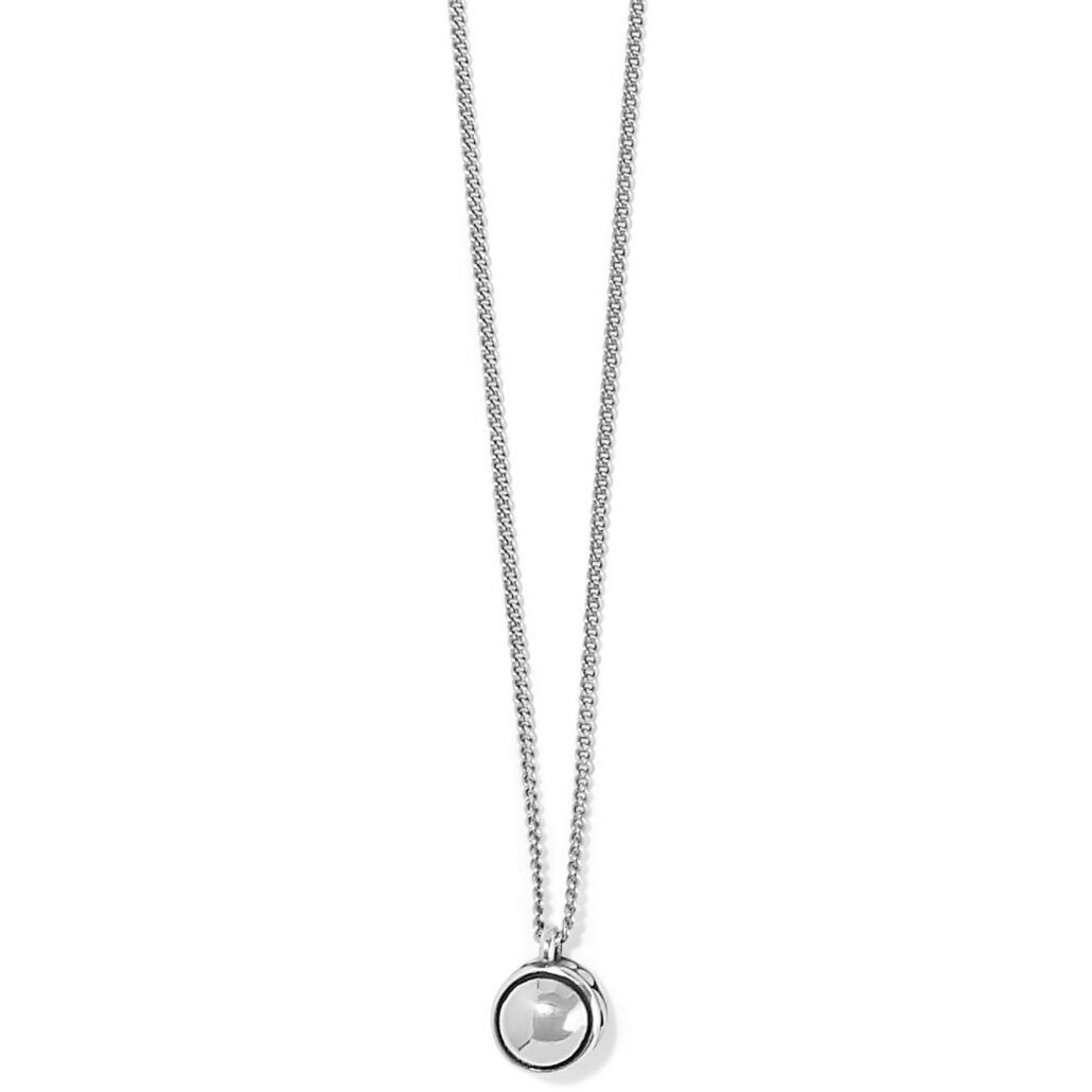 Brighton Contempo Nuevo Petite Dome Necklace, Color: Silver