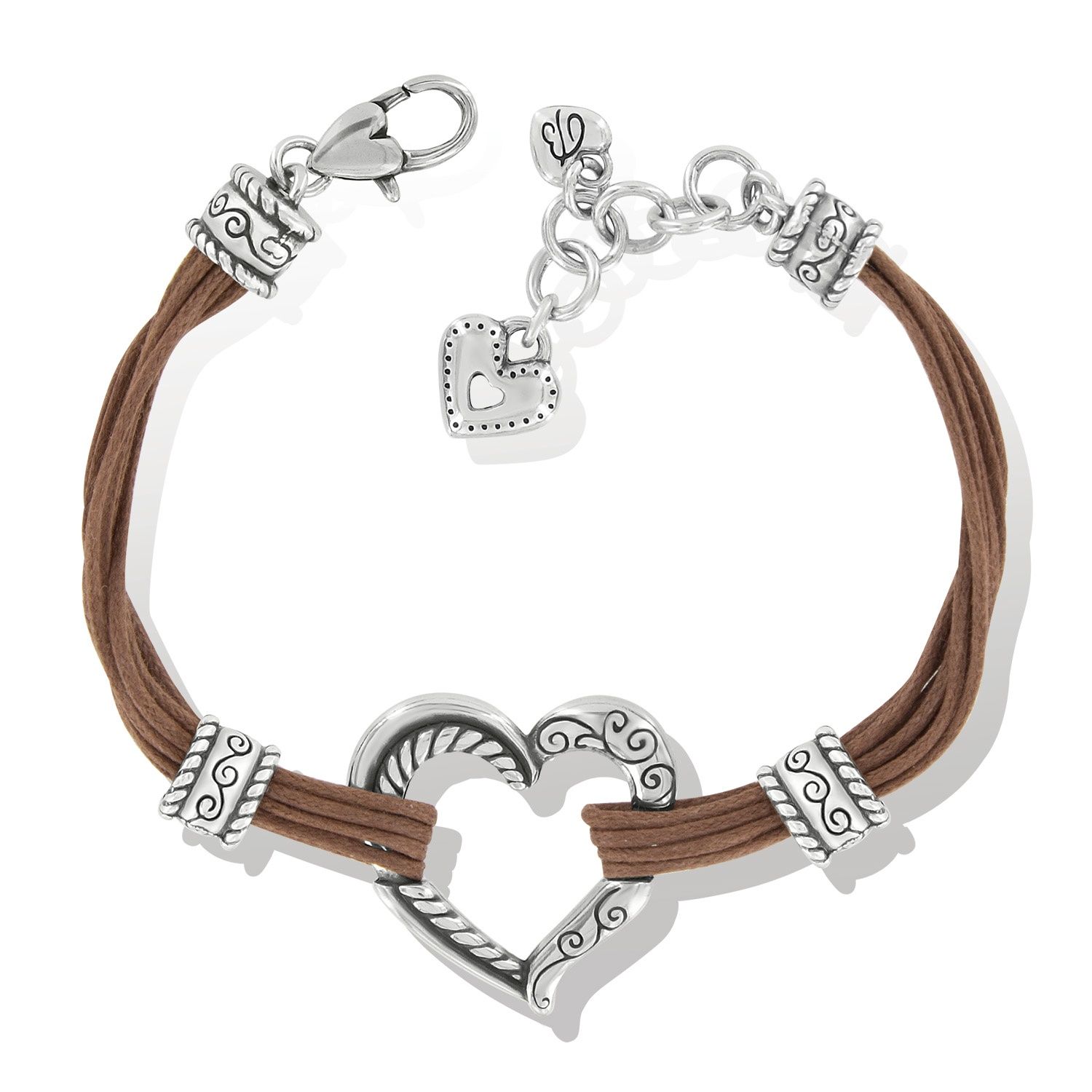 Brighton Heritage Heart Bracelet, Color: Silver/Henna