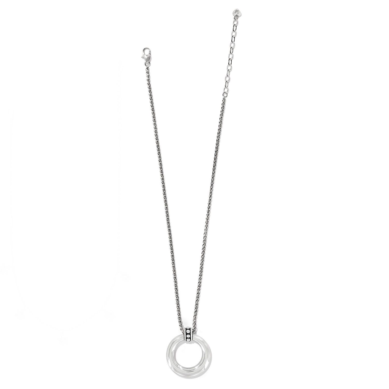 Brighton Pretty Tough Stud Large Circle Necklace, Color: Silver