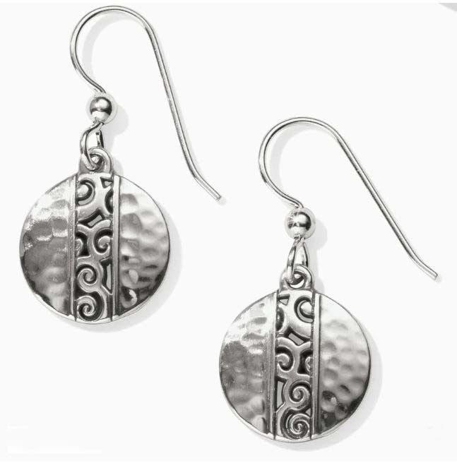 Brighton Mingle Disc French Wire Earrings, Color: Silver