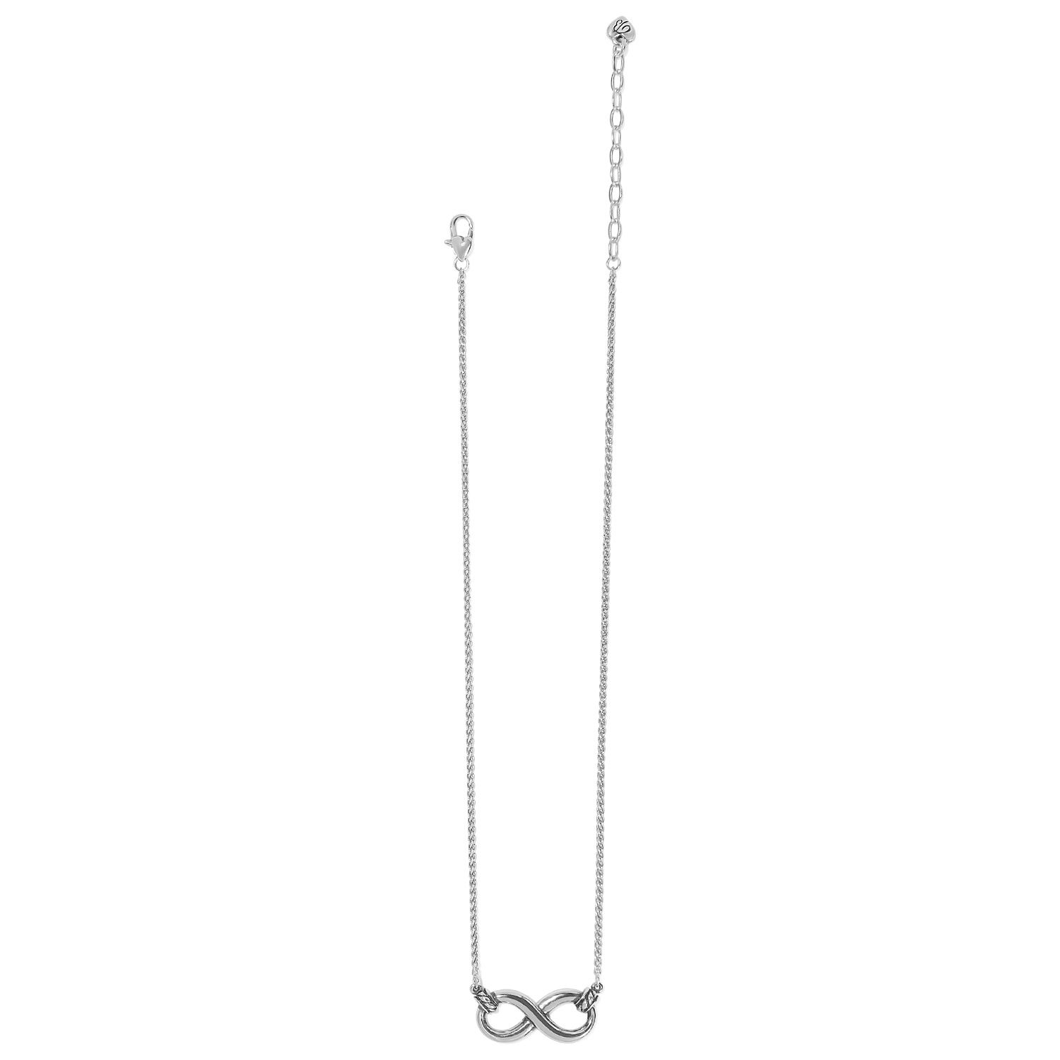 Brighton Interlok Infinity Necklace, Color: Silver