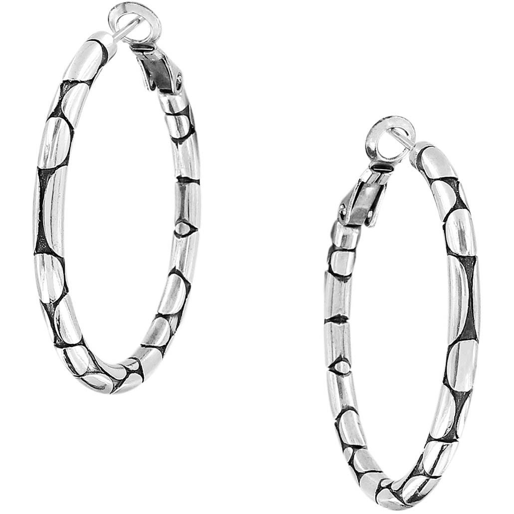 Brighton Pebble Small Hoop Earrings, Color: Silver
