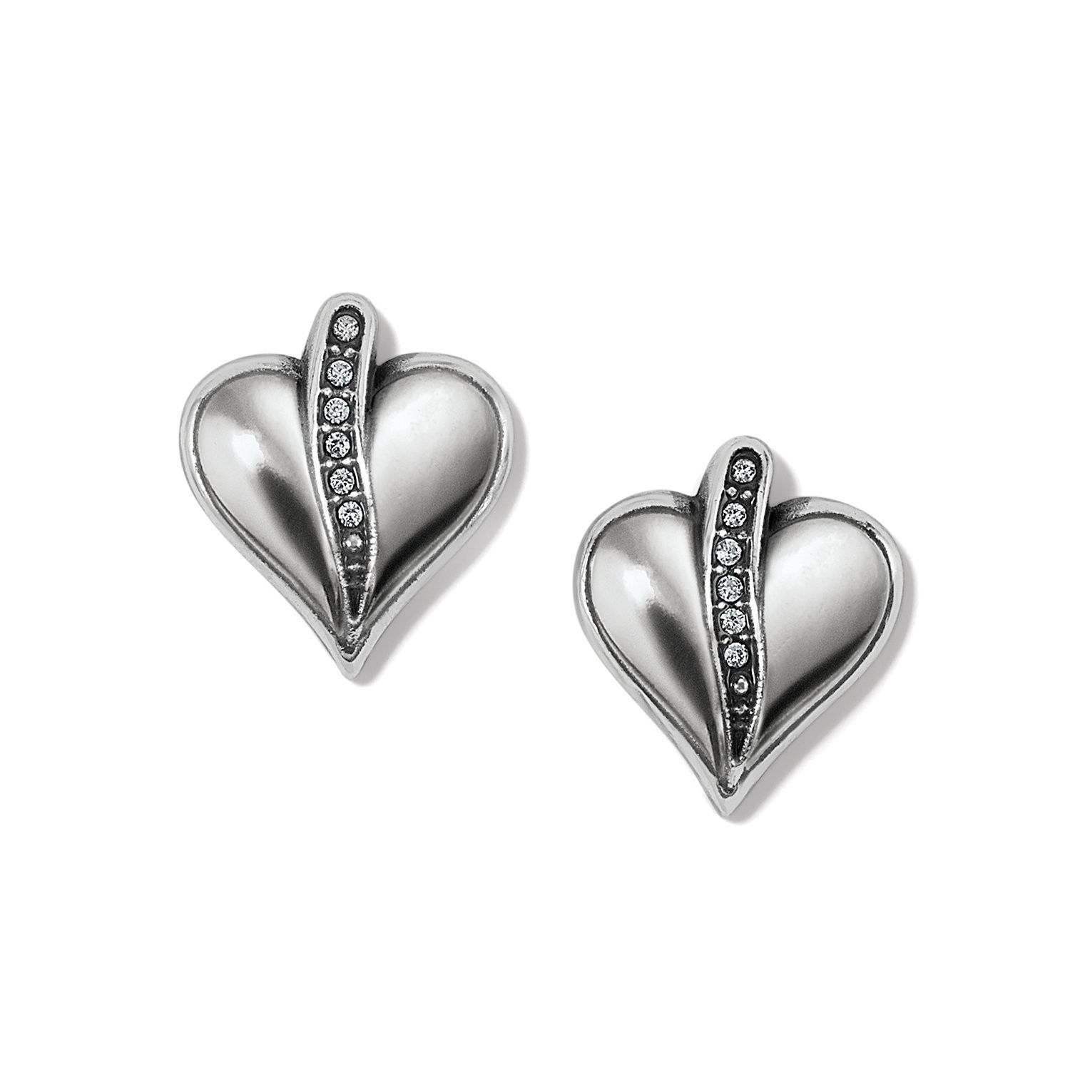 Brighton Precious Heart Post Earring, Color: Silver
