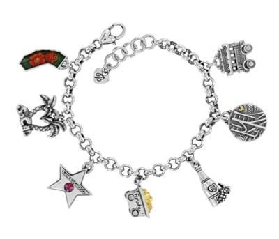Brighton California State Charm Bracelet, Color: Silver/Multi