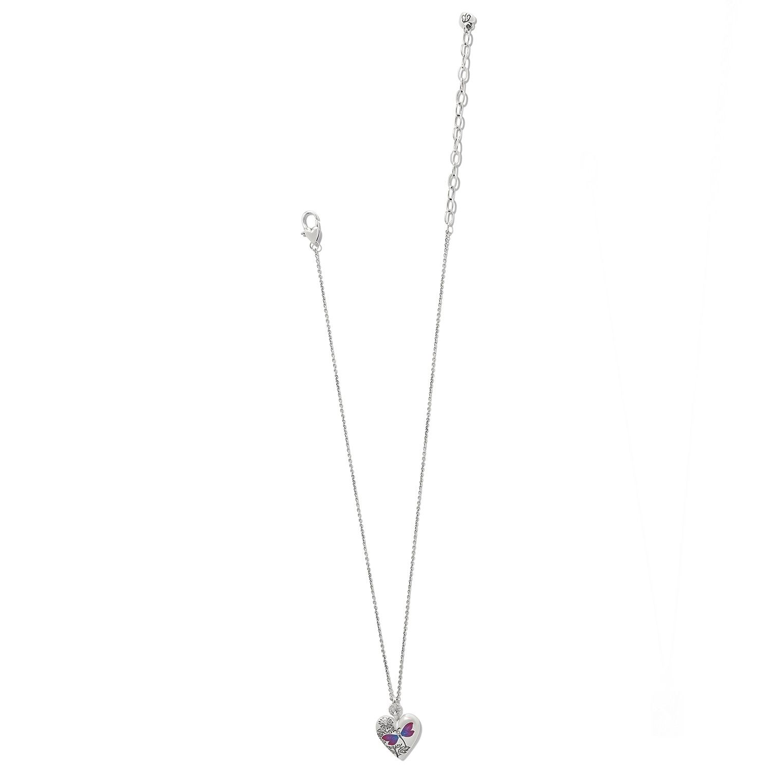 Brighton Garden's Splendour Dragonfly Necklace, Color: Silver/Multi