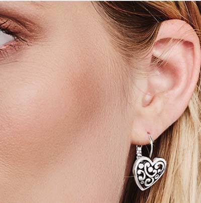 Brighton Contempo Heart Leverback Earrings