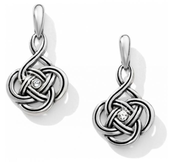 Brighton Interlok Petite Post Drop Earrings, Color: Silver