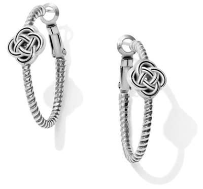 Brighton Interlok Knot Rope Hoops, Color: Silver
