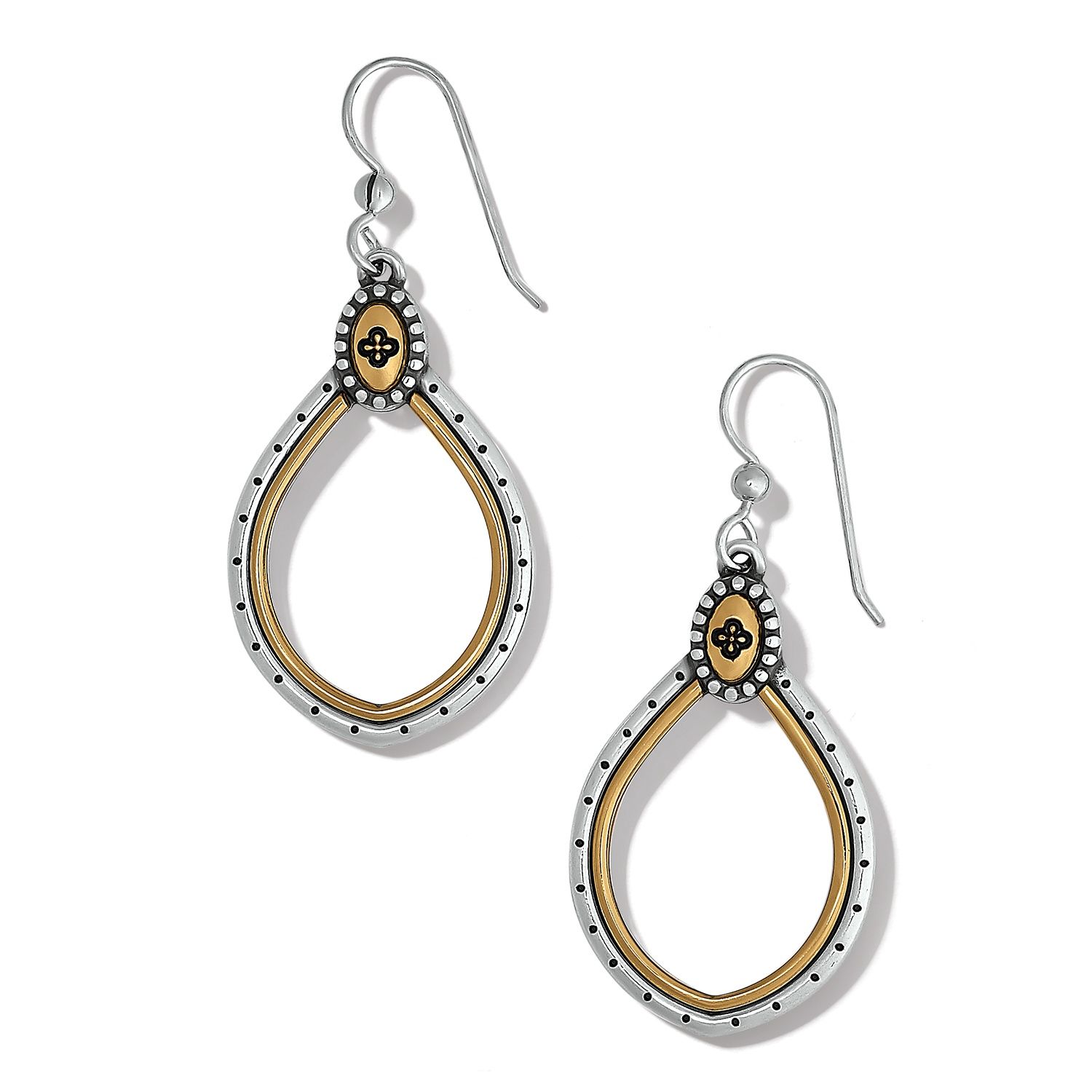 Brighton Venezia Teardrop French Wire Earrings, Color: Silver/Gold